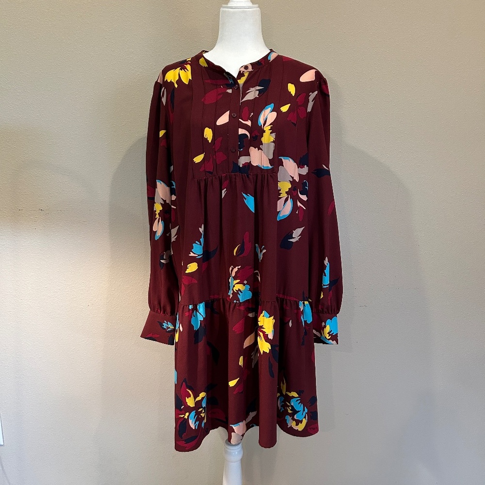 Burgundy Floral Halogen Dress from Nordstrom